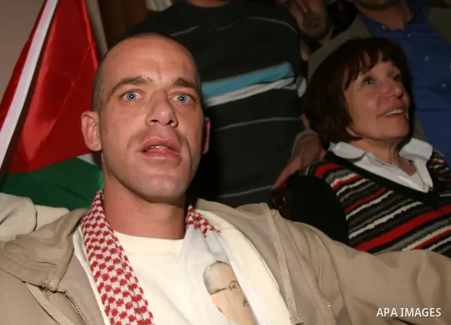 French-Palestinian Salah Hamuri is welcomed in Dahyat Al Barid, near Ramallah, after being released on December 18, 2011. Hamuri was convicted of plotting to assassinate a Jewish religious leader and had been due to comp...