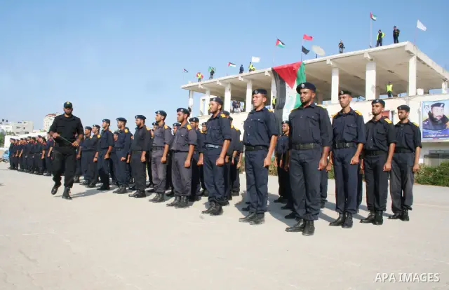 Palestinian security, members of the Hamas movement now in control of the Gaza strip, graduate in Gaza City. Hamas -- which is considered a terrorist organisation by the United States and European Union -- seized control...