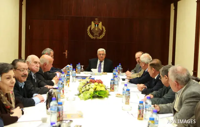 Palestinian President, Mahmoud Abbas (Abu Mazen), chairs the meeting of the Executive Committee of the Palestine National Liberation Movement (Fatah) in the West Bank city of Ramallah on Mar. 07 2012. Photo by Thaer Gana...