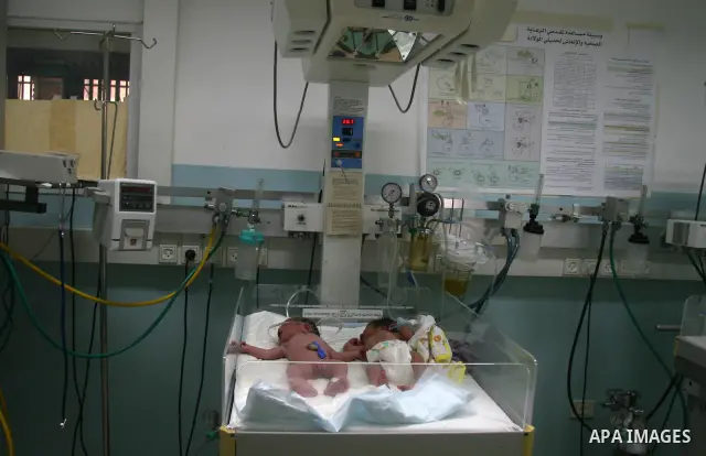 Newborn babies are placed at the incubation department at the al-Shifa hospital in Gaza City. The Hamas-run Health Ministry in the Gaza Strip has said that due to power outages, the main hospitals in Gaza were depending...