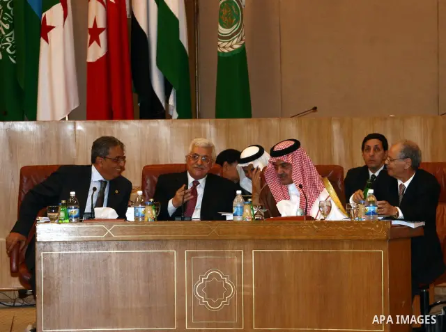 Palestinian President Mahmoud Abbas attends the meeting of Arab foreign ministers in the Arab League headquarters, in The Egypt's capital of Cairo.