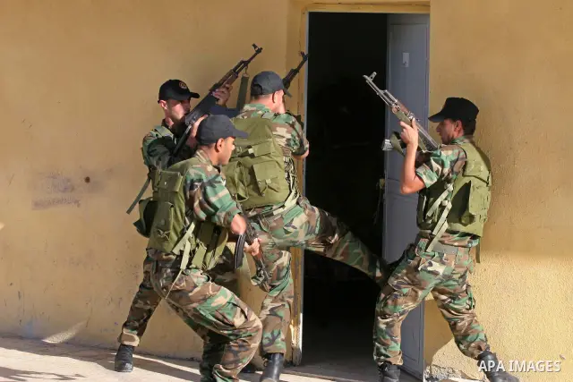 Members of the Palestinian Presidential Guard take part in a military training in the West Bank city of Ramallah.