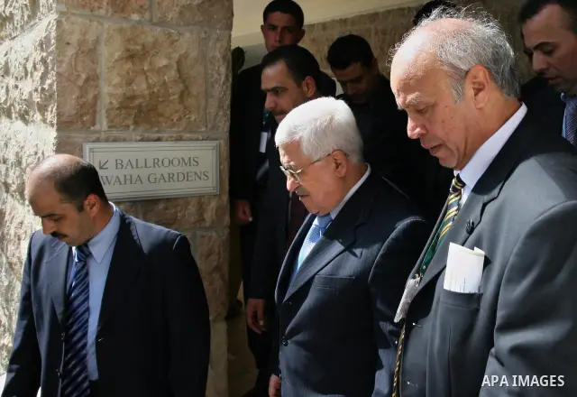 Palestinian President Mahmoud Abbas arrives for the opening of the Palestine Investment Conference in the West Bank city of Bethlehem. Bethlehem is hosting a three-day Palestinian business conference where nearly US$2 bi...