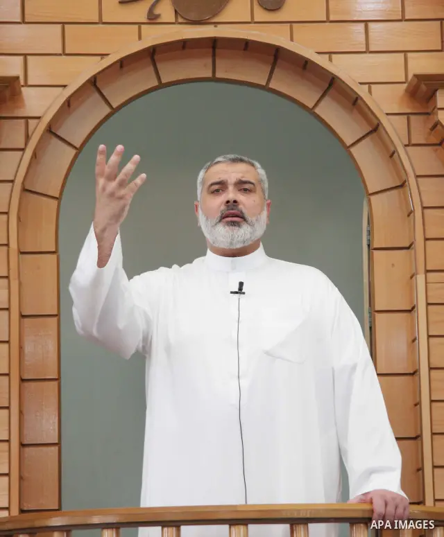 Palestinian prime minister of Hamas Ismail haniyeh speaks during Friday prayers at a mosque in Gaza City. Hamas implicitly admitted today that a massive house blast that killed seven of its fighters and a four-month-old...