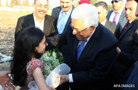 Palestinian President Mahmoud Abbas (Abu Mazen) during the opening of the hospital in the West Bank city of Jenin on July 28, 2012. Photo by Thaer Ganaim