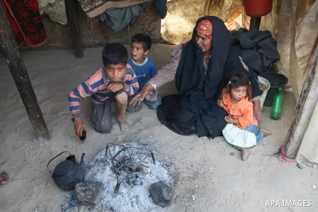 Palestinian refugees from bedouin clan live in a tents central Gaza Strip. As Israel celebrates its 60th anniversary, Palestinians commemorate the Nakba, the expulsion of some 700,000 people during the 1948 war, an event...