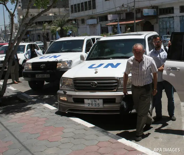 Richard Goldstone the head of the UN fact -finding mission to Gaza Strip upon his arrival to his Gaza hotel today Monday, June 1, 2009. APAIMAGES PHOTO / Ashraf Amra