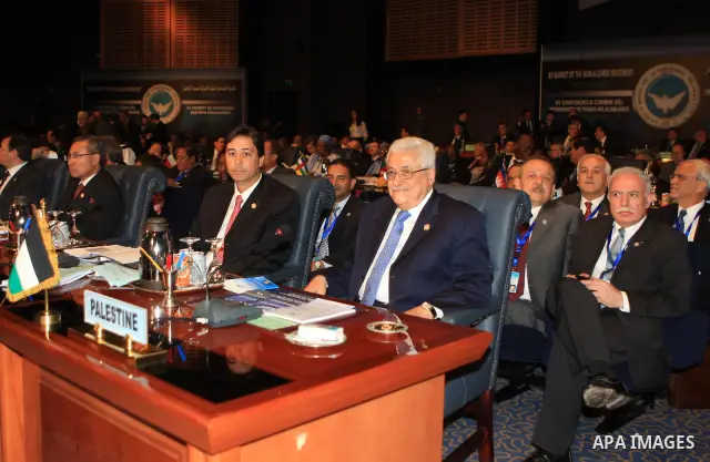 Palestinian President Mahmoud Abbas attends the opening session of Non-Aligned Movement summit in the Red Sea resort of Sharm El-Sheikh in Egypt on July 15, 2009. Photo by Omar Rashidi