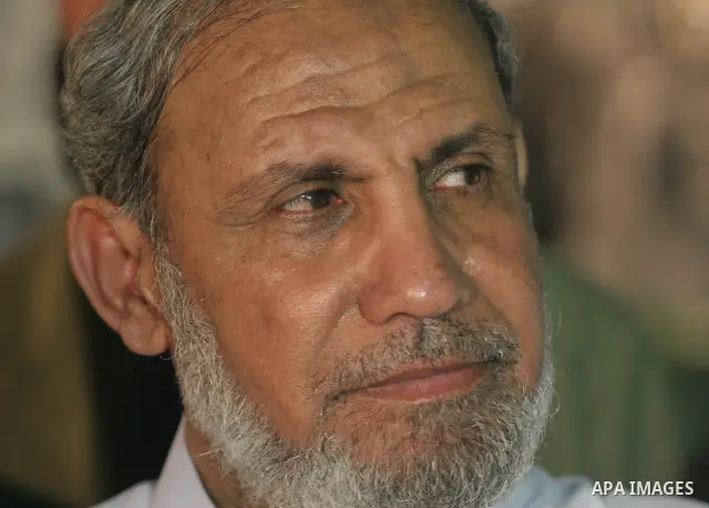 A Senior leader of Hamas Mahmoud Zahar delivers a speech during a religious lecture at El-Shfaai mosque in Gaza on July 28, 2009. Photo By Mohammed Asad