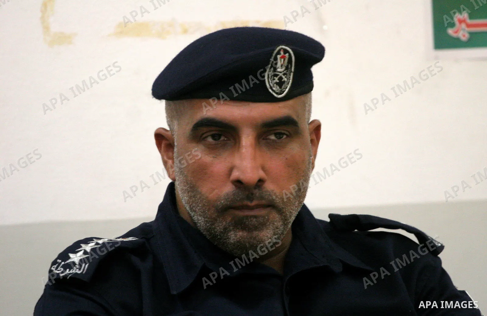 The head of Hamas police, colonel Gamal Jarrah, Aug 2, 2009. Photo By Mohammed Asad