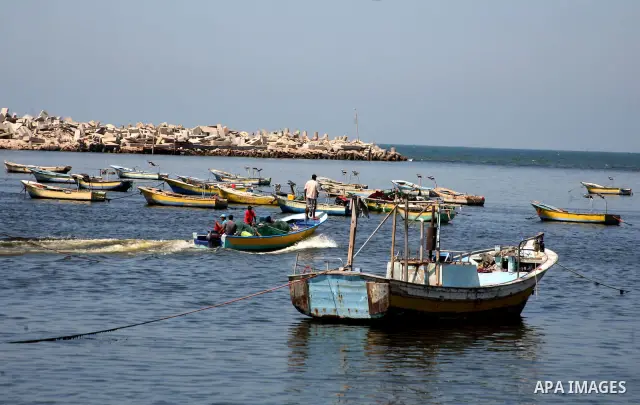 A ships dock on Gaza fishing seaport on August 22, 2009. Mohammed Othman