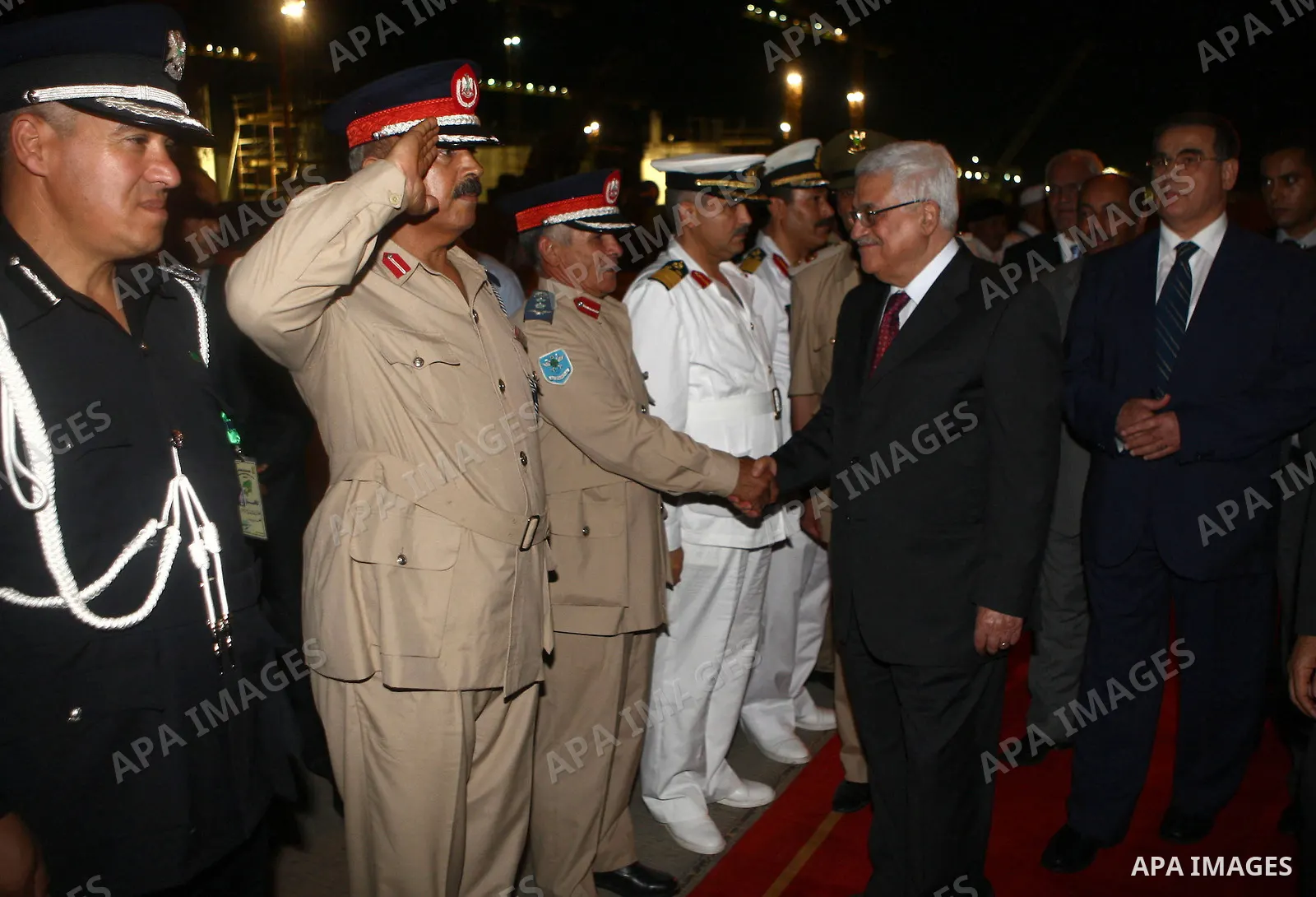 Palestinian President Mahmoud Abbas (Abu Mazen) during his visit to Libya on Aug 31,2009 photo by - Thaer Ganaim