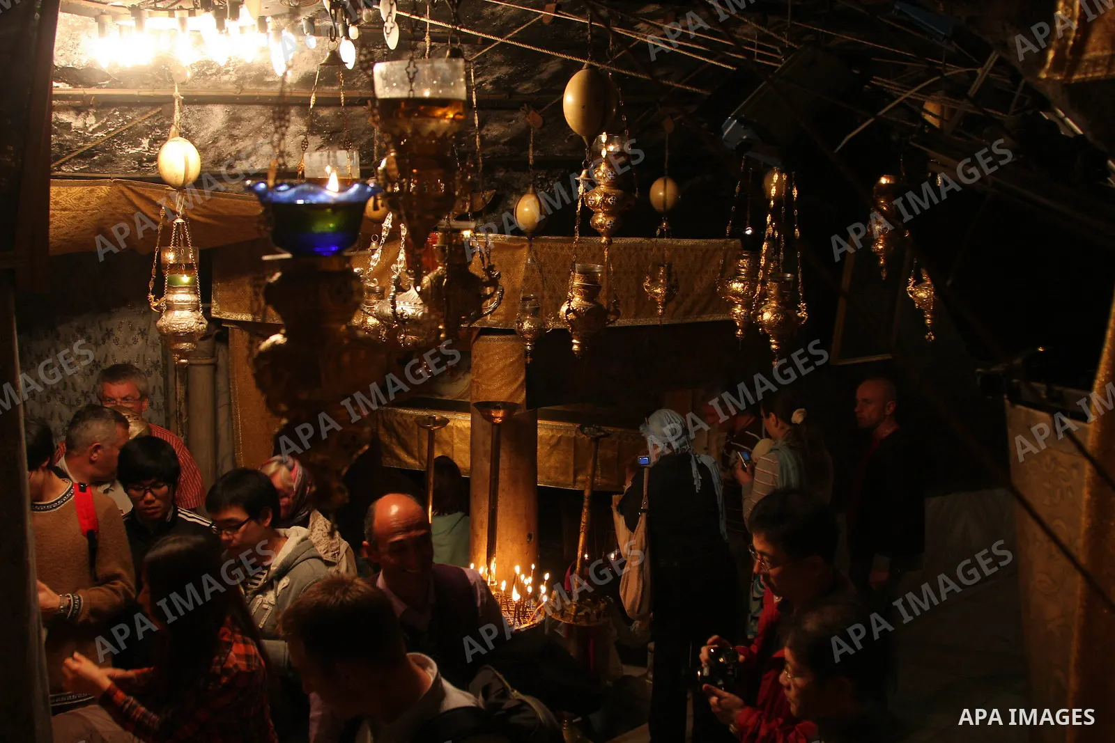 A Christian worshippers during Christmas celebrations in the West Bank city of Bethlehem on December 24, 2009. Thousands of Christians are flocking to the biblical city of Bethlehem, the traditional birthplace of Jesus C...