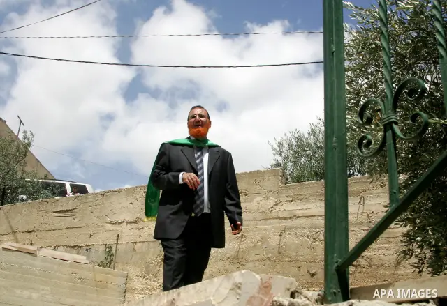 Palestinian Hamas lawmaker Mohammed Abu Tir arrives, after his release from an Israeli prison, at his house in the village of Tsur Baher, in East Jerusalem May 20, 2010. Abu Tir was arrested following abducted Israeli so...