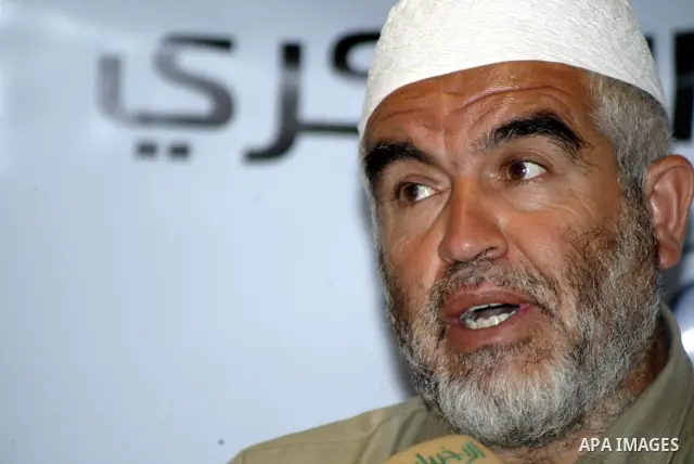 Sheikh Raed Salah, the firebrand Islamic Movement leader in Israel, delivers speech during a press conference on June 25 , 2009. According to media reports on May 31, 2010, Sheikh Salah was wounded when Israeli forces st...