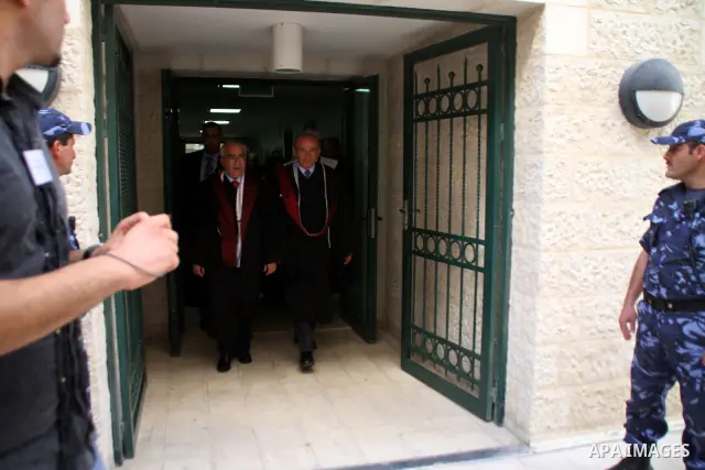 Palestinian Prime Minister Salam Fayyad attends the 33th Graduation Ceremony for students of Al-Najah National University in the West Bank city of Nablus on June 6, 2010. Photo by Wagdi Eshtayah