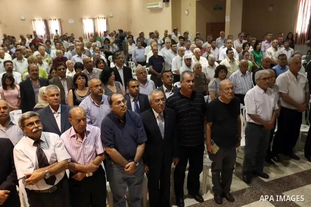 Palestinian Prime Minister Salam Fayyad during the inauguration of Mahmoud Darwish institution for creativity in Kufur Yassif on June 12,2010. Photo by Mustafa Abu Dayeh\pool