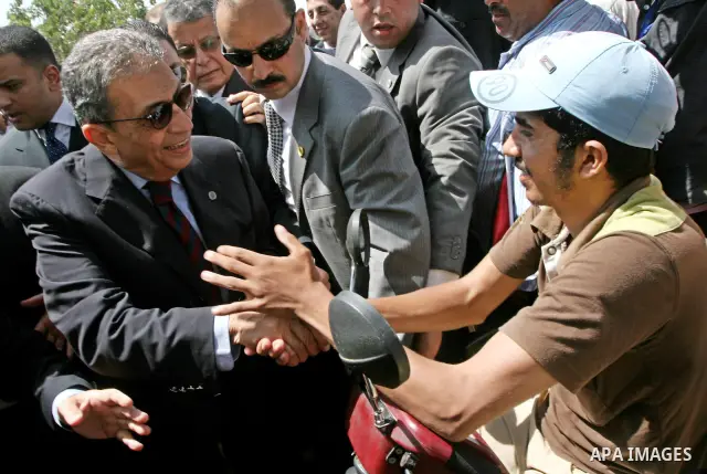 Arab League Secretary General Amr Moussa during his visit to Beit Lahiya, northern Gaza Strip, Sunday June 13, 2010. The Arab world's top diplomat made an unprecedented tour of Hamas-ruled Gaza on Sunday as part of a gro...