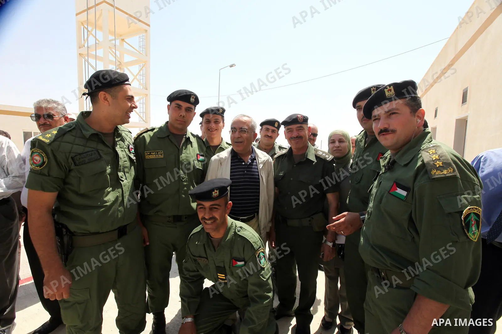 Palestinian Prime Minister Salam Fayyad during the inauguration of the national security compound for special Battalion in the West Bank city of Jericho on June 16,2010. Photo by Mustafa Abu Dayeh\pool