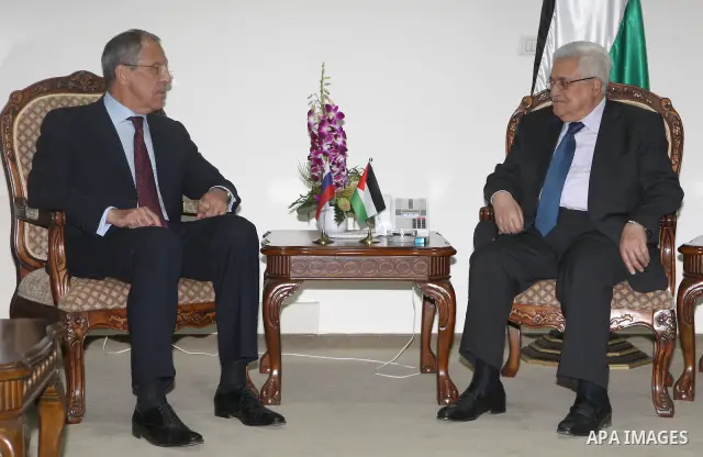 Palestinian President Mahmoud Abbas during his meeting with the Russian Foreign Minister, Sergei Lavrov in the West Bank city of Ramallah on June 29, 2010. Photo by Thaer Ganaim
