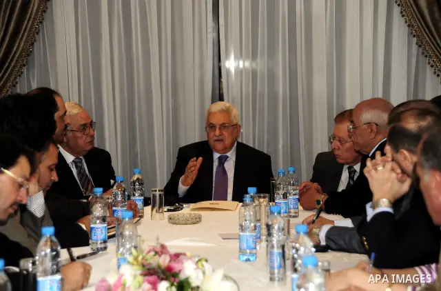 Palestinian President Mahmoud Abbas (Abu Mazen) during a meeting with the press of Jordan in Amman on July 4,2010. Photo by Omar Rashidi