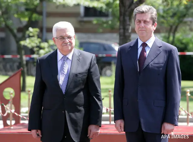 Palestinian President Mahmoud Abbas (Abu Mazen)during a meeting with the Bulgarian President in Sofia on July 13,2010. Photo by Thaer Ganaim