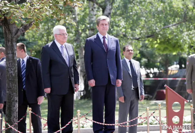 Palestinian President Mahmoud Abbas (Abu Mazen)during a meeting with the Bulgarian President in Sofia on July 13,2010. Photo by Thaer Ganaim