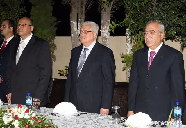 Palestinian President Mahmoud Abbas (Abu Mazen) participates in the Revolution Holiday in the Egyptian Embassy in the West Bank city of Ramallah on July 21,2010. Photo by Thaer Ganaim