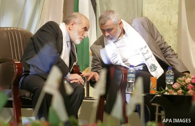 Palestinian Prime Minister in Gaza Strip, Ismail Haniyeh attends a celebration to honor Palestinian journalists in Gaza City August 1, 2010. Photo by Ali Jadallah