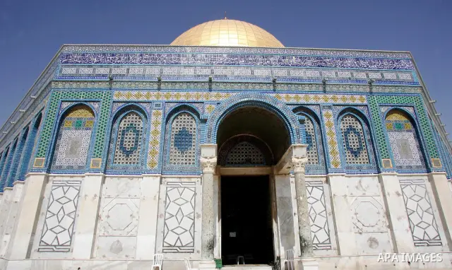 The Dome of Rock is seen in the Al Aqsa Mosque compound, also known to Jews as the Temple Mount, in Jerusalem's old city on August 7,2010. Palestinians prepare to receive the Islam's holy month of Ramadan that will begin...