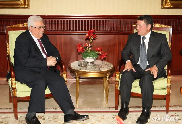 Palestinian President Mahmoud Abbas (Abu Mazen) during a meeting with the Jordanian King, Abdullah in Cairo on August 12,2010. Photo by Thaer Ganaim