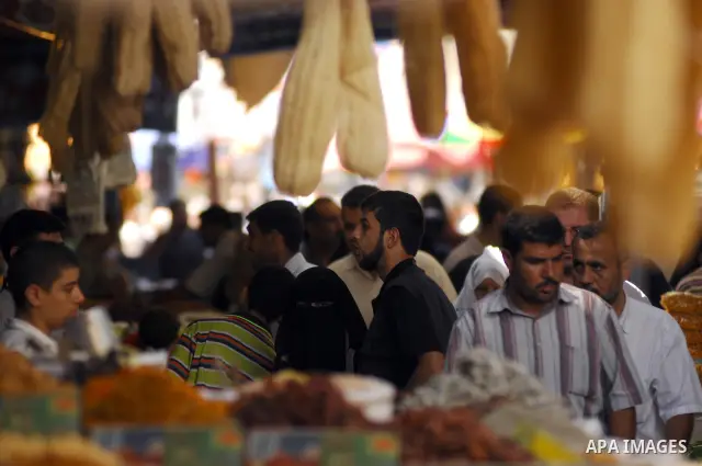Palestinians shop at a traditional market on the first Friday of the holy month of Ramadan on August 13,2010. Muslims around the world abstain from eating, drinking and sexual relations from sunrise to sunset during Rama...