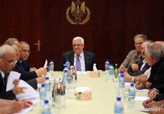 Palestinian President, Mahmoud Abbas (Abu Mazen) heads a meeting of the Executive Committee of the PLO in the West Bank town of Ramallah on 20 August 2010. photo by Omar Rashidi