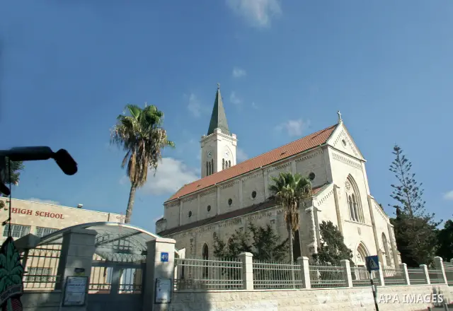 A Church is seen in the coastal town of Jaffa, just south of Tel Aviv, on Sept. 1,2010 . Photo by Mahfouz Abu Turk