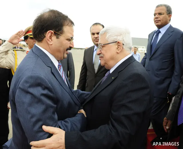 Palestinian President Mahmoud Abbas (Abu Mazen) during his arriving to Libya on Sept. 4,2010. Photo by Omar Rashidi