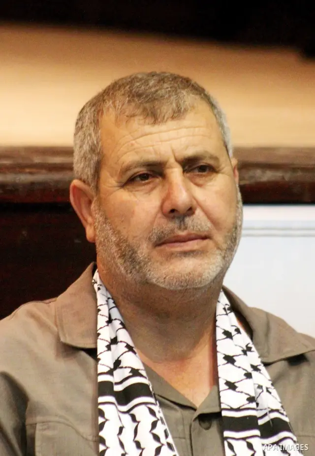 Islamic Jihad Leader Khaled al-Batsh, during a rally at Rashad al-Shawa center , in Gaza City on Oct. 19, 2010 marking the 42nd anniversary of the Palestinian Arab Front founding . And also to support the national unity...