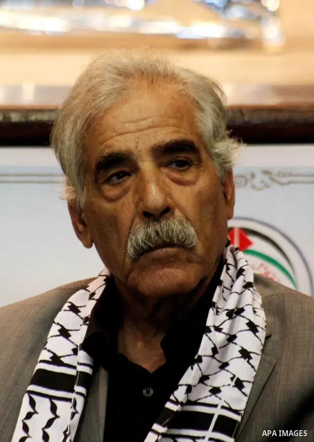 Fatah movement Leader Ibrahim Abu-Naja , during a rally at Rashad al-Shawa center , in Gaza City on Oct. 19, 2010 marking the 42nd anniversary of the Palestinian Arab Front founding . And also to support the national uni...