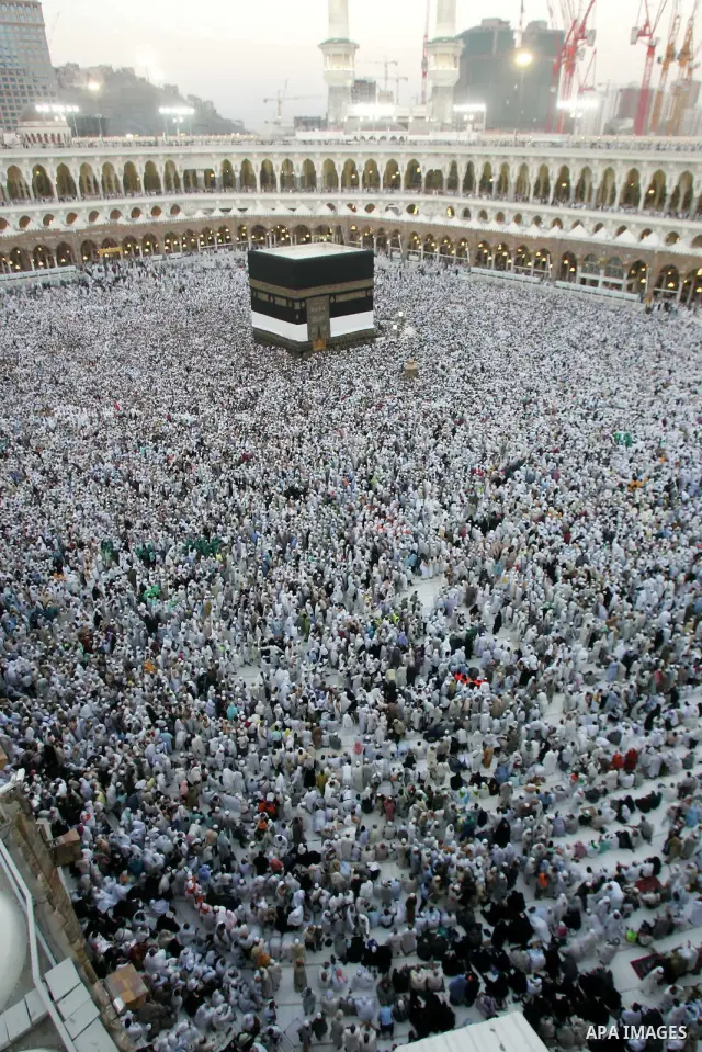 Muslim pilgrims move around the Kaaba inside the Grand Mosque during the annual Hajj in Mecca, Saudi Arabia, Nov 9, 2010. Some 2.5 million Muslims from more than 160 countries converge annually on the Islamic cities of M...
