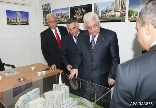 Palestinian President Mahmoud Abbas (Abu Mazen) during the opening of the temporary headquarters of the Palestine Liberation Organization in the West Bank city of Ramallah on Nov. 23,2010. Photo by Thaer Ganaim
