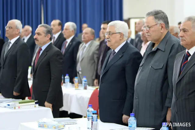 Palestinian President Mahmoud Abbas ( Abu Mazen) during the Revolutionary Council meeting , in the West Bank city of Ramallah on Nov. 24,2010 . Photo by Thaer Ganaim