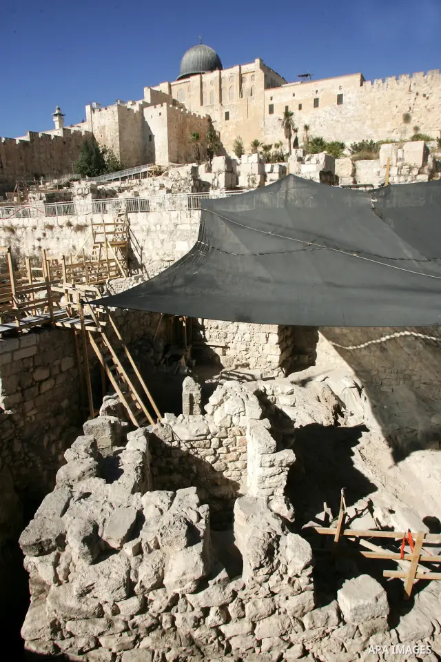 Remains of al-Marwani mosque are seen near Alaqsa mosque in Jerusalem's old city on Dec. 4,2010. One of the leaders of the Israeli home front commander of the Quds Brigade, Colonel Han Levy warned Saturday from expected...