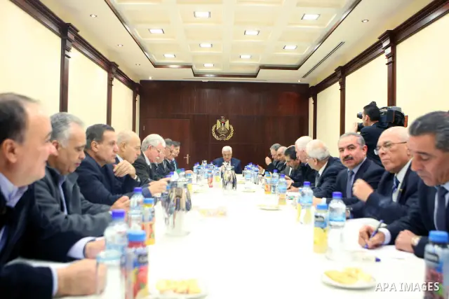 Palestinian President Mahmoud Abbas (Abu Mazen) during the Central Committee meeting, in the West Bank city of Ramallah on Dec. 12,2010. Photo by Thaer Ganaim