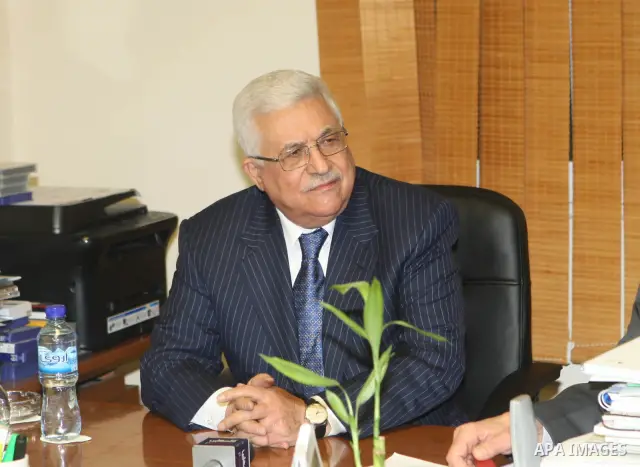 Palestinian President Mahmoud Abbas (Abu Mazen) visits the Palestinian radio and television in the West Bank city of Ramallah on Dec. 23,2010. Photo by Thaer Ganaim