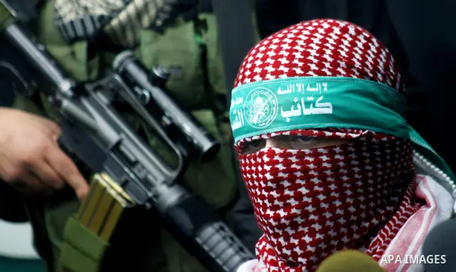 Abu Obaida, the spokesman of Hamas armed wing "Ezz El-Deen al-Qassam Brigades", speaks during a press conference in Gaza City on Dec. 25, 2010. The militants showed statistics of their military activities against Israel....