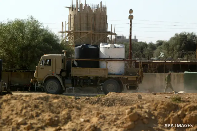 Palestinian building which was damaged during Israel's three-week offensive two years ago near the border between Egypt and Gaza,Rafah, southern Gaza Strip on December 28, 2010. Reports state that Israel's volatile front...