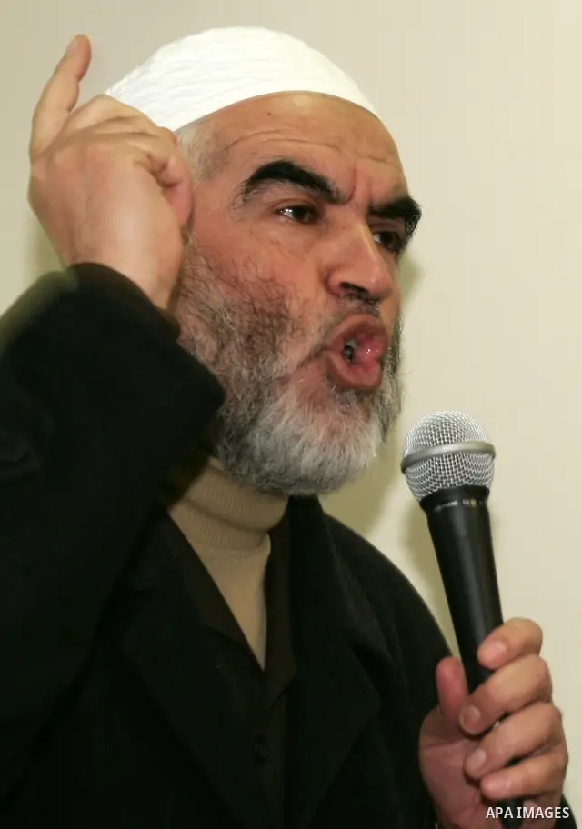 Head of the Islamic Movement, Sheikh Raed Salah attends a celebration in Jerusalem on January 1, 2011. Photo by Mahfouz Abu Turk