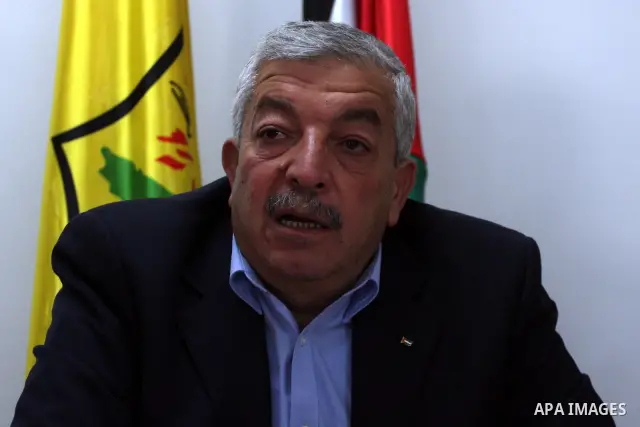 Mahmoud Aloul, Central Committee member of the Fatah movement attends a press conference in the West Bank city of Ramallah on January 16, 2011. Photo by Issam Rimawi