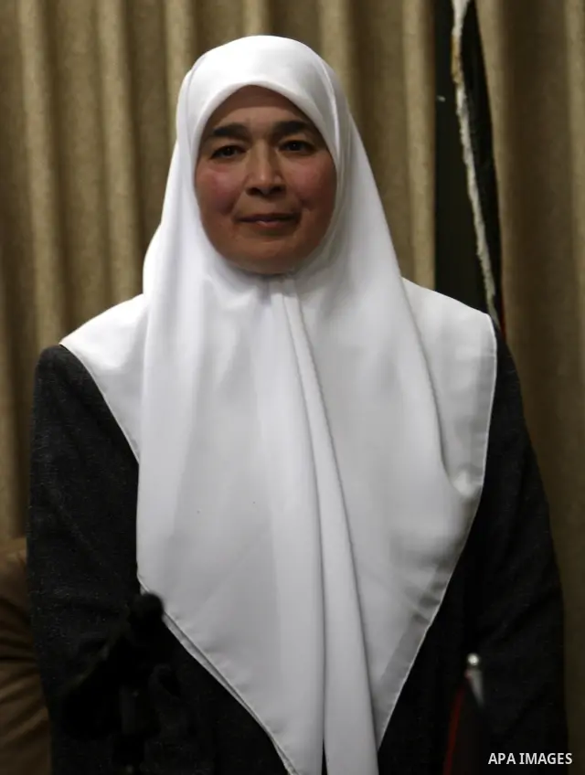 Palestinian woman Tamam Abu Soud leaves a Palestinian Jail in the West Bank City of Nablus , on 19 January , 2011. The Hamas member was arrested two month ago by Palestinian security in Nablus but her release was ordered...