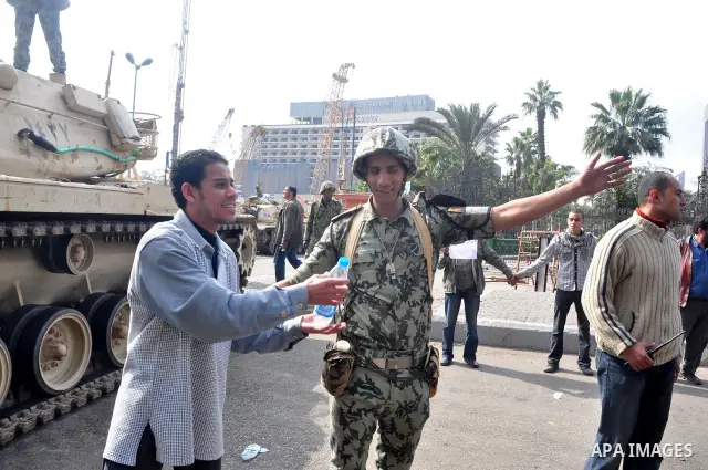 Anti-government protesters demonstrate against president Hosni Mubarak regime in Tahrir, or Liberation Square in Cairo, Egypt, Jan. 30, 2011. Photo by Ahmed Asad