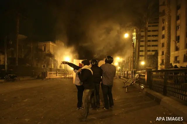 Anti-government protesters demonstrate against president Hosni Mubarak regime in Tahrir, or Liberation Square in Cairo, Egypt, Jan. 29, 2011. Photo by Karam Nasser
